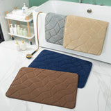 Solid Color Memory Pad Door Mat Thickened Absorbent Non-slip Bathroom Mat Mat Quick-drying