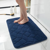 Solid Color Memory Pad Door Mat Thickened Absorbent Non-slip Bathroom Mat Mat Quick-drying