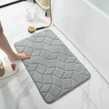 Solid Color Memory Pad Door Mat Thickened Absorbent Non-slip Bathroom Mat Mat Quick-drying