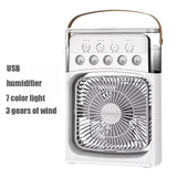 2025 New Three In One Household Air Conditioner Small Air Cooler Portable Smallfan Household Night Humidifier LED Nightlight Fan