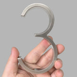 125mm Floating House Number Outdoor 5 inch Silver Zinc Alloy Letter Apartment Door Numbers Mailbox Address Sign #0-9 With Screws